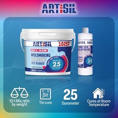 ArtiSil 1025T 25 Shore Hardness A Tin Cure Mold Making Silicone Kit – 1 Gallon