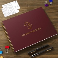 AKONEGE Accounting Ledger Book for Small Business Bookkeeping & Personal Use, Ho