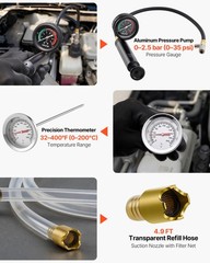 VEVOR Radiator Pressure Tester & Coolant Vacuum Refill Kit 47Pcs Universal Fit