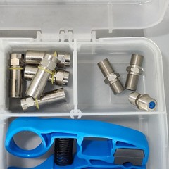 Ideal 33-639 Pro Compression Starter Kit Coax Cable Connector Cut Strip Tools