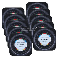 AZDENT Dental Orthodontic Ceramic Brackets Braces Roth/MBT 022 018 3-4-5 Hooks