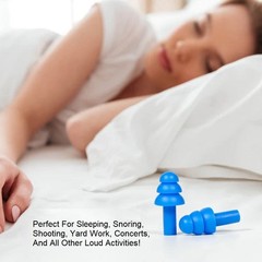 100 Pairs Blue Soft Silicone Earplugs Flexible Ear Plugs For Swimming Sleeping