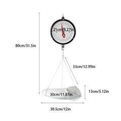10kg/22lbs Double-sided Supermarkets Dial Hanging Scale Circular Hanging Scale