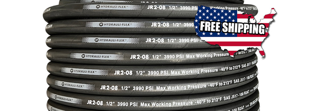 NEW 328ft REEL R2-08 1/2″ SAE 100R2ATSN 2 WIRE MSHA HYDRAULIC HOSE FREE SHIPPING