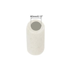 20pcs 3mm Dia Ceramic Tube Insulated Single Bore,6mm x 10mm