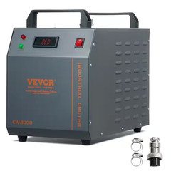 Industrial Water Chiller 80-Watt Air-Cooled Industrial Water Cooler with 12 L Wa