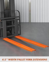 1 Pair 96″ Fork Extensions for Forklift Heavy Duty Steel 4600LBS 4.5″