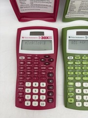 Lot of 2 Texas Instruments TI-30X IIS Scientific Calculators Pink & Green WORKS