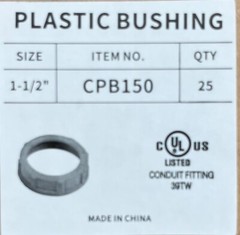 1-1/2″ Plastic Electrical Conduit Bushing; Box of 25