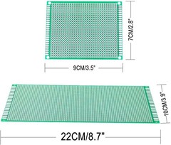 11 Pcs Large PCB Board Kit,10×22 CM,15X9CM 9X7CM 7X5CM Blank PCB Circuit Board