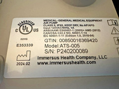 Immersus Health Airmersus #4000-AIR or ATS-005, MFR Date 04/2024, With Hoses!