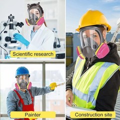 Full Face Gas Mask Painting Spraying Respirator w/Filters for 6800 Facepiece US
