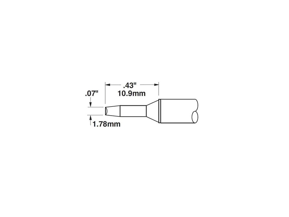 Metcal STTC-104 – Cartridge, Chisel, 1.78mm (0.07 In), 90 Deg