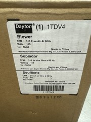 Dayton 1Tdv4 Rectangular Blower 1650 Rpm 1 Phase Direct Drive Steel 1