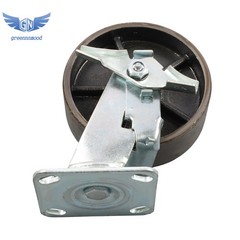 4PCS 6″ Heavy Duty Casters Cast Iron Wheels,Load Capacity 1300LBS with Brake