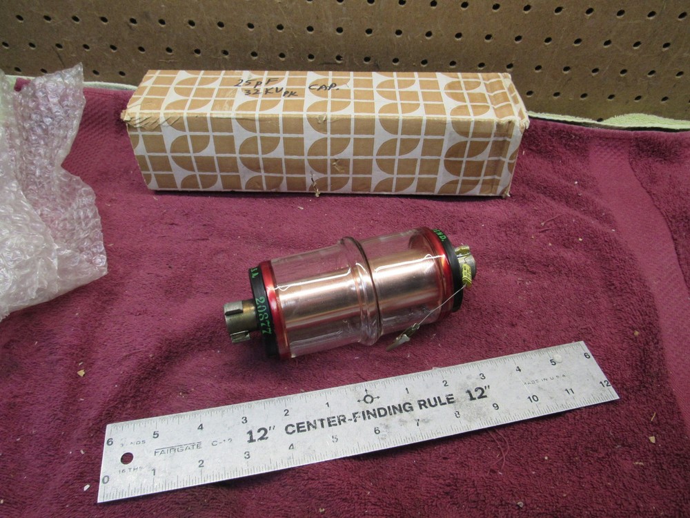 VINTAGE Amperex VC-25 20877 Vacuum Capacitor 32kV 25pF 10-58 VC 25