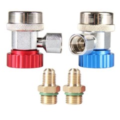 A/C Refrigerant Quick Coupler Connector Adapters High/Low Manifold AC Gauge Set