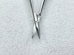 S&T SDC-15 R-8 Dissecting Micro Scissors, Curved 5.5″ – Ultrasonic Cleaned