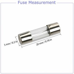 100Pcs 5x20mm Quick Blow Glass Tube Fuse Assorted Kits Fast Action Glass Fuses