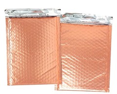 6×10, 4×8 Sunset Peach Glamour Metallic BUBBLE MAILERS Rose Gold Padded Envelope