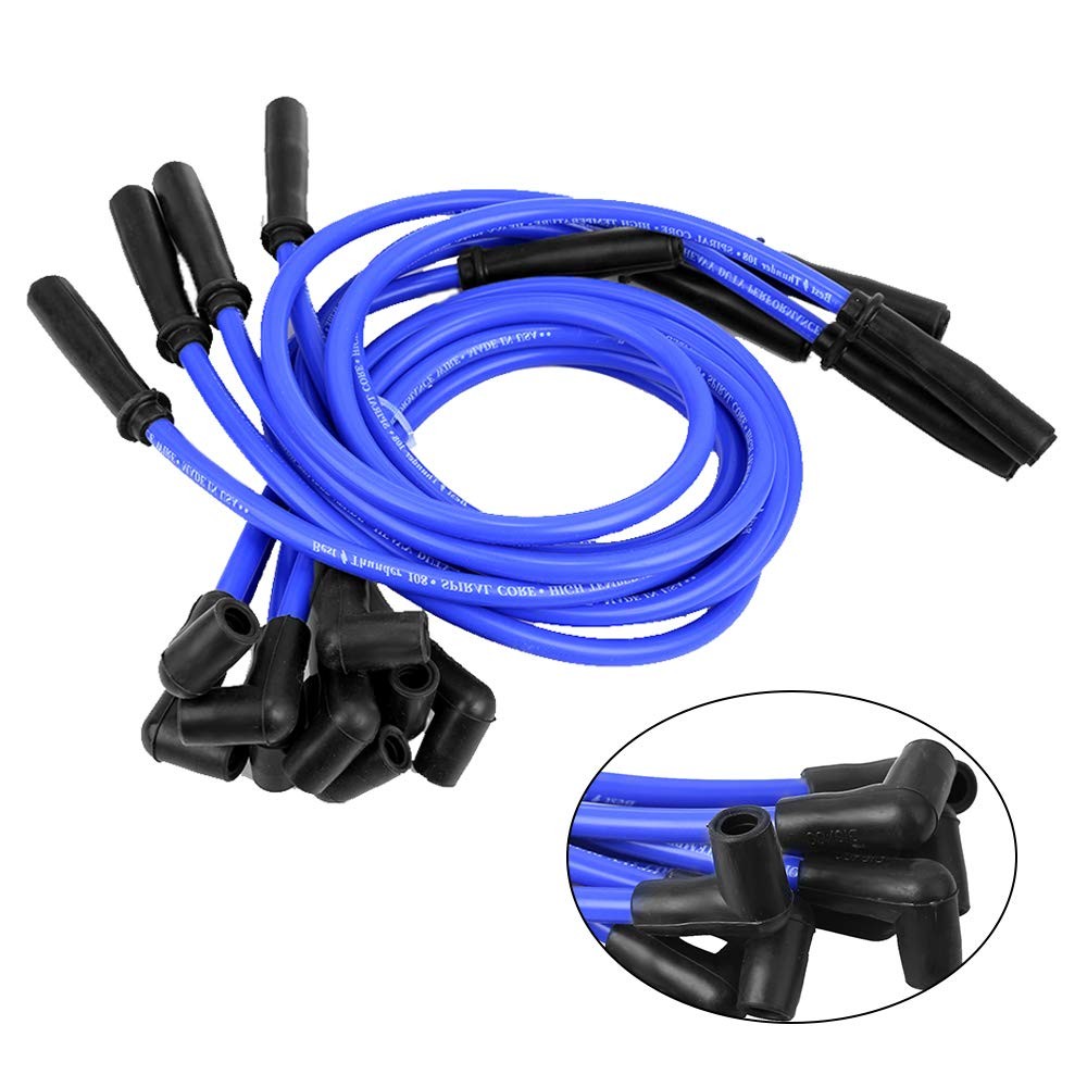 9 Pcs Spark Plug Wire Set 10.5mm Electronic Ignition Cables for 350 383 454