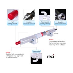 100W 130W RECI W4 1435mm CO2 Laser Tube for CO2 Cutter Engraver Machine US Stock