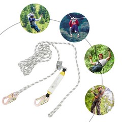 25ft Vertical Lifeline 3527.4lbs Lanyard Fall Arrester Protection Equipment Rope