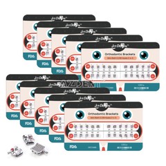 20Pcs Dental Orthodontic Metal Brackets Braces Mini Roth/MBT 018/022 Hooks 345