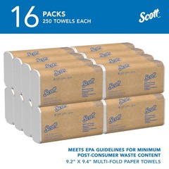 Scott® Professional Universal Multifold Paper Towels, Bulk (01804), Absorbe