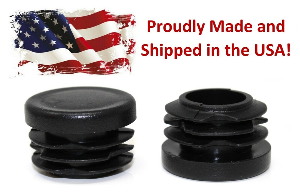 Black 1″ Round Tubing Plastic Hole Plug End Cap, 1 Inch OD Tube Pipe Cover