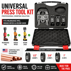 360 Rotatable Ring Jaws Compatible With Milwaukee 2473 M12 Press Jaw