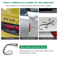 Emblem Removal Tool, Aluminum Alloy Car Surface Logo Plate Line Remover Tool …