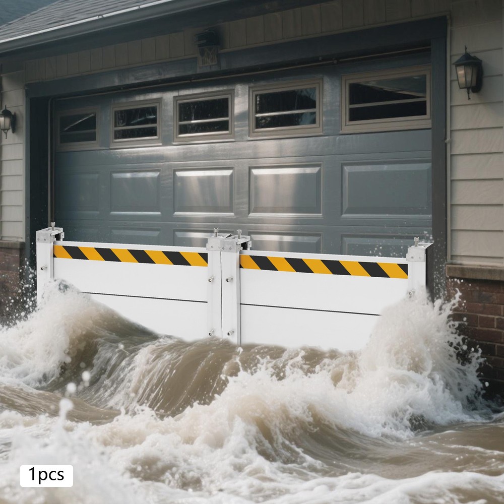 Flood Barrier for Home Aluminum Alloy Garage Door Water Barrier H15.7in W31.5in