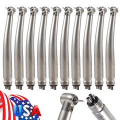 10pcs Dental Fiber Optic LED E-generator High Speed Handpiece 3 Spray 4 Hole st