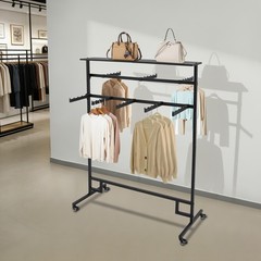Clothing Display Rack Floor Standing Garment Rack 8 Arms Clothing Rack