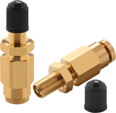 1/4″ Inflation Schrader Valve with Push to Connect for 1/4″ OD Air Line Tubing a