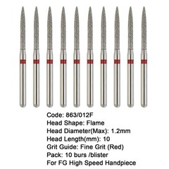 Dental Diamond Burs FG Long Surgical Bur Round Ball Taper Bur 368 801 850 856