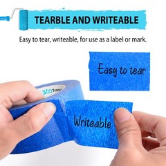 2 Rolls Blue Painters Tape 2 Inch x 60 Yards Bulk Masking Tape Wall Painting