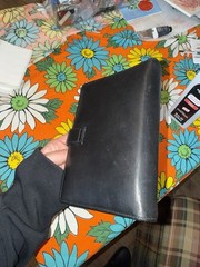VTG Franklin Covey Black Compact Full Grain Nappa Genuine Leather 6 ring USA
