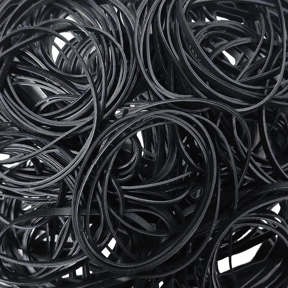 150 Pc Black Rubber Band Size 33 Strong Elastic Band Loop for Office School Home