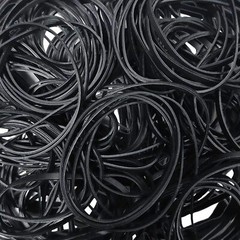 150 Pc Black Rubber Band Size 33 Strong Elastic Band Loop for Office School Home