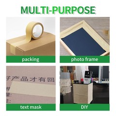 TAPEBEAR Eco-Friendly Kraft Paper Tape, Biodegradable 2inch x 60yards, 6rolls