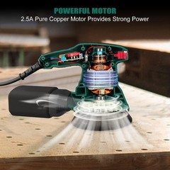 5-Inch Random Orbital Sander, HYCHIKA 13000RPM Electric Orbital Sander with 6…
