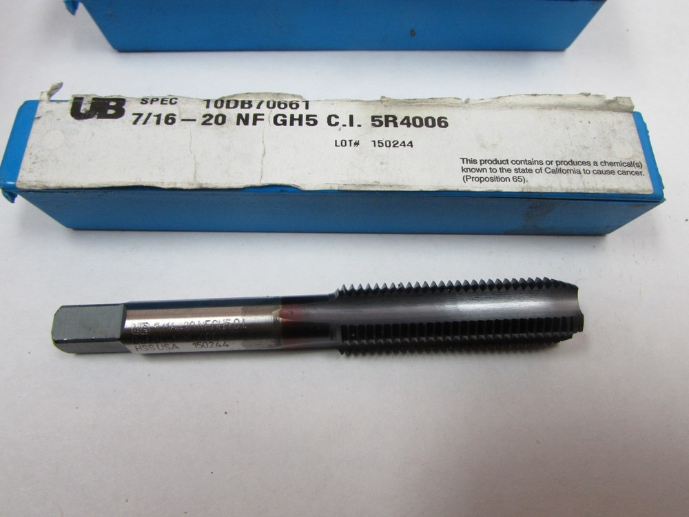 UB Tap 10DB70661 7/16-20 NF GH5 4F C. I. 5R4006 150244 Tap New USA (St1226)