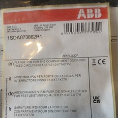 ABB Components 1SDA073862R1 Flange IP30 f/Fixed Circuit Breaker Compartment Door