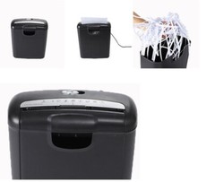 6 Sheet Strip-Cut Paper Credit Card Shredder Cd Dvd Office Commercial Reversing