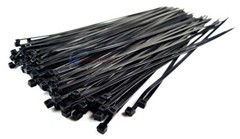 100 Pieces 15″ Black Nylon Cable Straps Zip Ties Wire 50 Lbs Tensile Strength