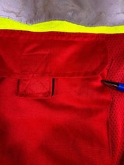 Uline Safety Work Vest Mens XL Red Sleeveless High Visibility Reflective Utility