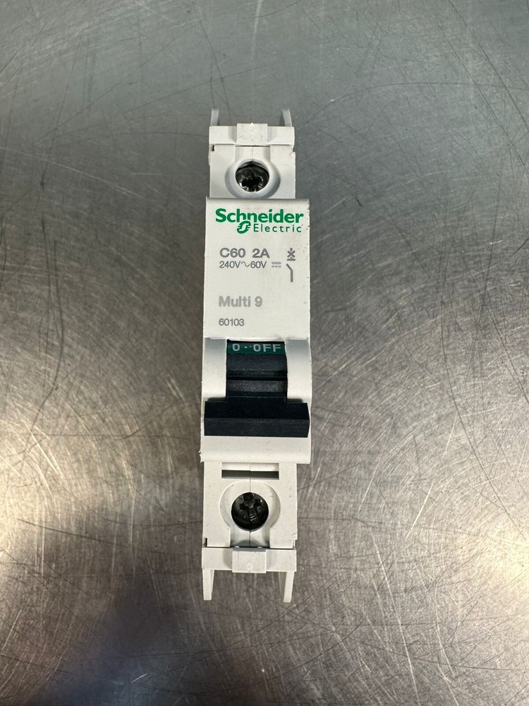 Schneider C60 2A, C602A C60-2A 60103 Circ. Break 240V~60V Multi 9 (4D-41)