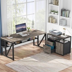 Compact Modern File Cabinet with 2 Drawers & Security Lock, Stylish Home Office